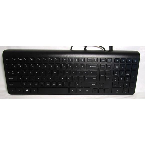 Hewlett-Packard Keyboard Wired USB Black QWERTY Plastic Model SK-2026 - Picture 2 of 3